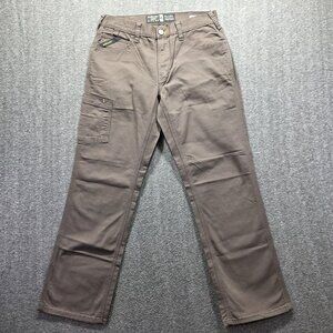 Ariat Rebar M4 Pants Mens 30x30 Brown Relaxed Straight Work Canvas Carpenter
